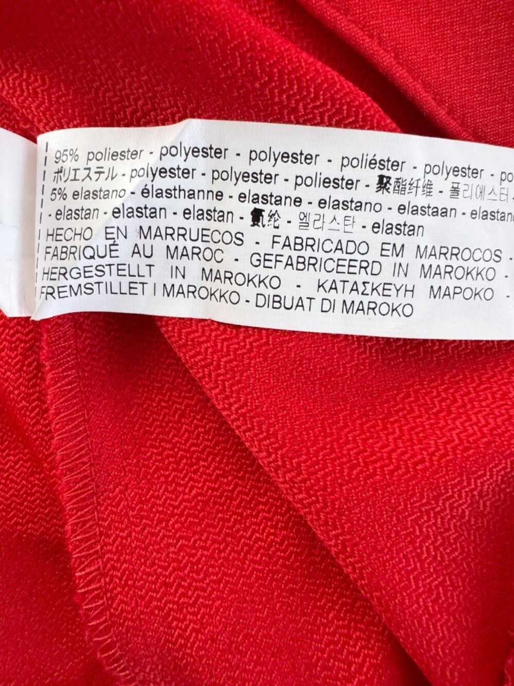 Zara Basic Red Collarless Open Front Blazer Jacket with Dramatic Ruffle Bell S - Picture 5 of 8